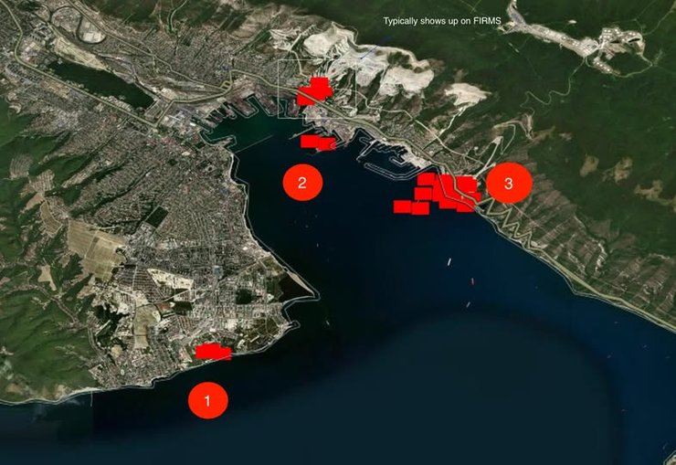 Схема українських ударів по Новоросійському порту