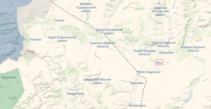 Белая, Белая Курская область, Белая РФ, Белая Россия, карта боевых действий