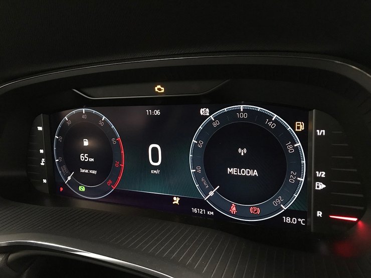 цифровая панель приборов новой Skoda Octavia A8 видео обзор и тест-драйв