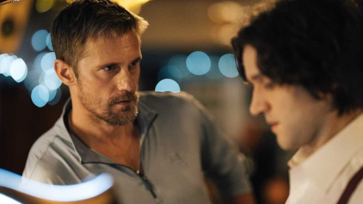 Александр Скарсгард і Гаррі Меллінг у фільмі "Пілліон"