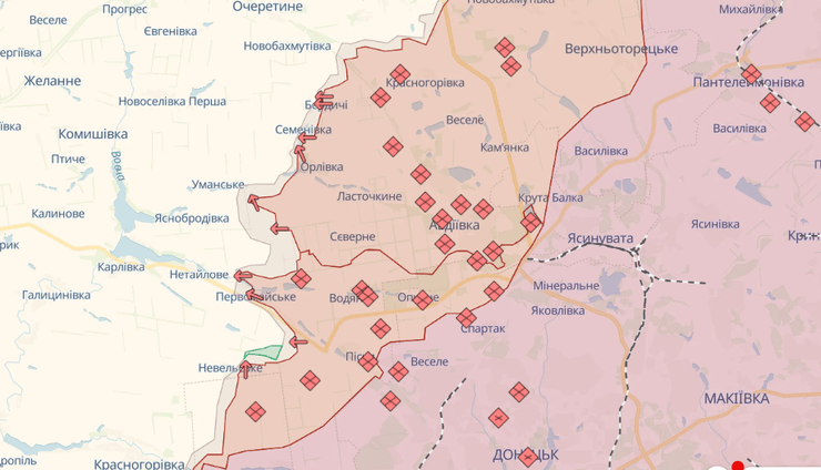 Авдеевка,Бердычи, Семеновка, Орловка, Тоненькое, Первомайское