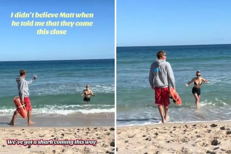 В США спасатель предупредил женщину об опасности под водой