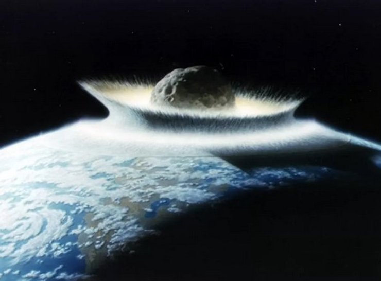 астероид, удар астероида, планета