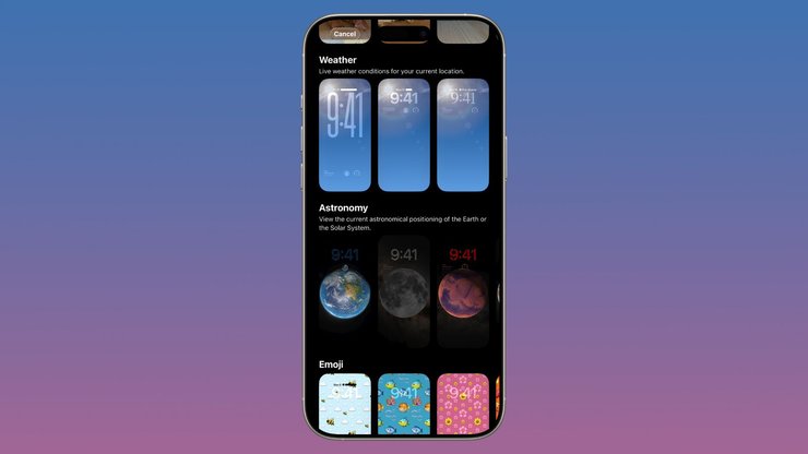 шпалери погода ios 26.3