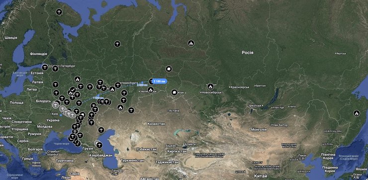 Инфографика InformNapalm с пожарами и взрывами на НПЗ РФ в 2025 году