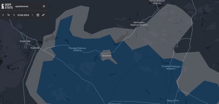 Кремне. Карта боев от DeepState