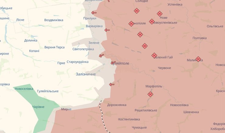 Ситуація біля Гуляйполя