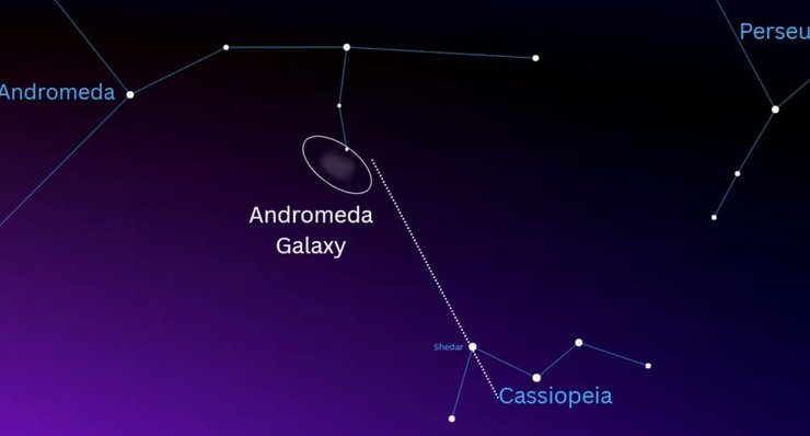 галактика Андромеды созвездие Кассиопея