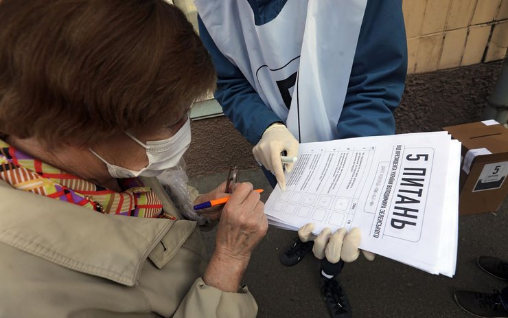 фото, опрос Зеленского, 5 вопросов президента, выборы