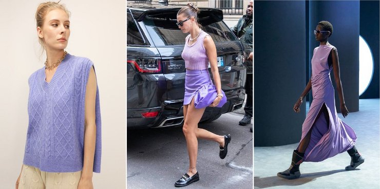 Тренд осени, лаванда, лавандовый цвет, сиреневый цвет