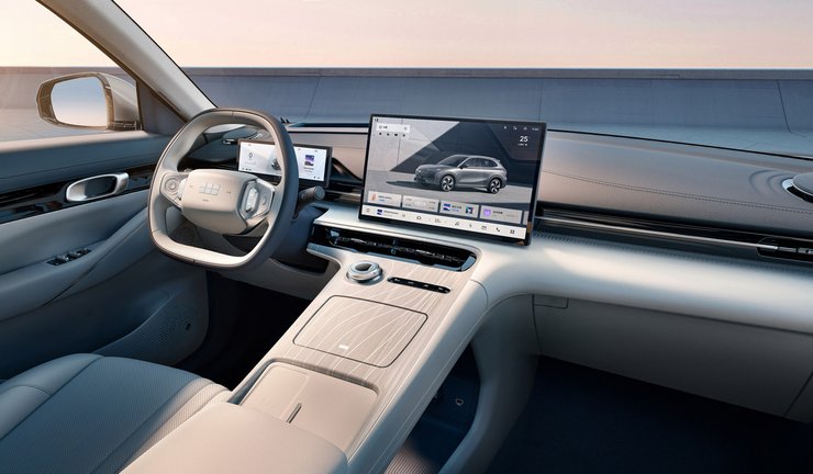 Салон Geely Galaxy EX5, Geely Galaxy, новый Geely Galaxy EX5, электромобиль Geely, кроссовер Geely