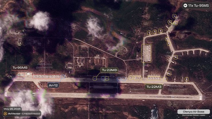 Удар по аэродрому Оленья снимок
