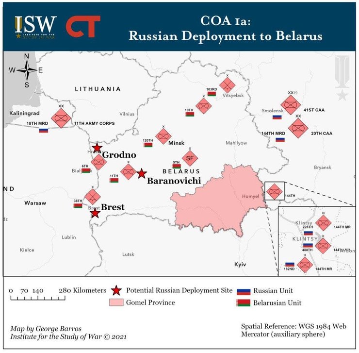 стягування російських військ у Білорусь
