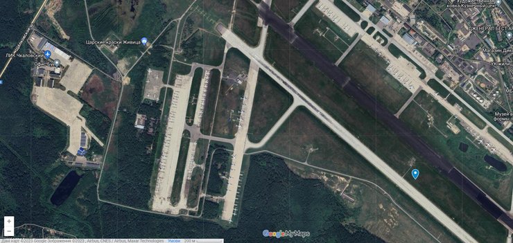 Аэропорт Чкаловский: фото Google