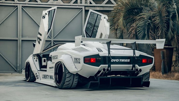 тюнинг Lamborghini Countach, Lamborghini Countach liberty walk, Lamborghini Countach, liberty walk, суперкар Lamborghini