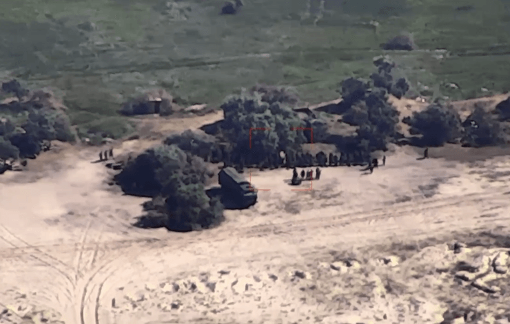 Позиції піхотинців РФ на острові в Чорному морі