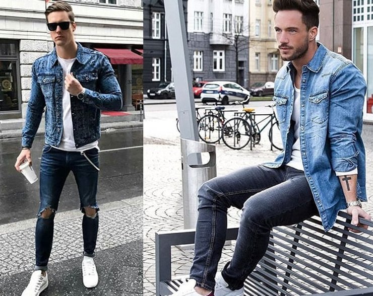 мужская мода, джинсовая ткань, деним, фото, лето 2020