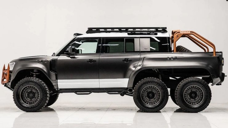 Land Rover Defender 6X6, тюнинг Land Rover Defender, Land Rover Defender, Land Rover Defender, Шестиколесный Land Rover