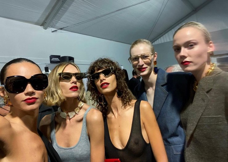 Saint Laurent, сен лоран, показ сен лоран, аня рубик, после показа