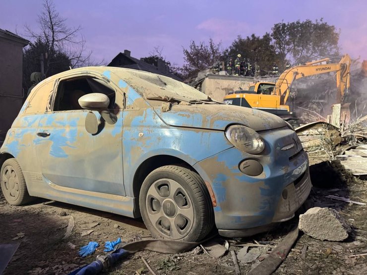 наслідки обстрілу Дніпра