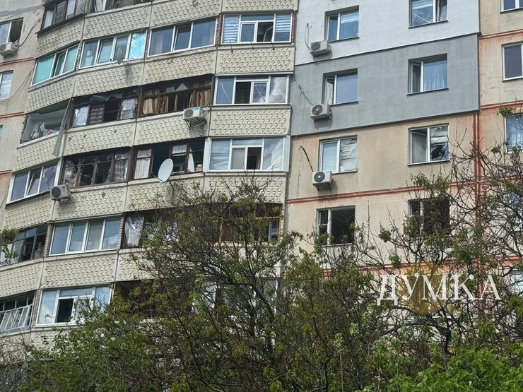 У Салтівському районі внаслідок удару були пошкоджені сім житлових будинків