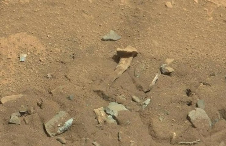 стегнова кістка на марсі, Марс, знахідки на марсі, дослідження марсу, артефакти на марсі, незвичайні фотографії з марсу