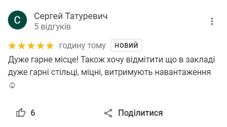 Отзыв о ресторане