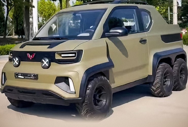 Wuling Hongguang Mini EV Special Edition, Wuling Hongguang Mini EV, китайский электромобиль, шестиколесный автомобиль