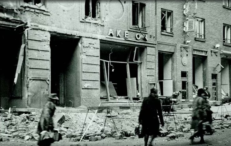 Фото последствий бомбардировки Хельсинки во время Зимней войны