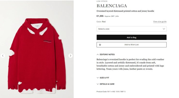 светр, худі, Balenciaga
