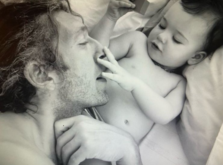 Венсан Кассель с дочерью