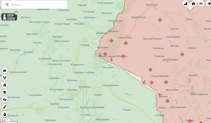 Купянск на карте