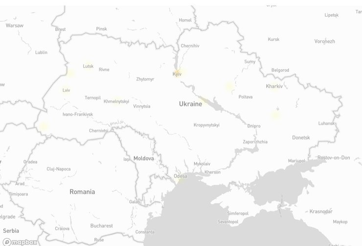 скриншот карты сбоя из Facebook, 2 июня