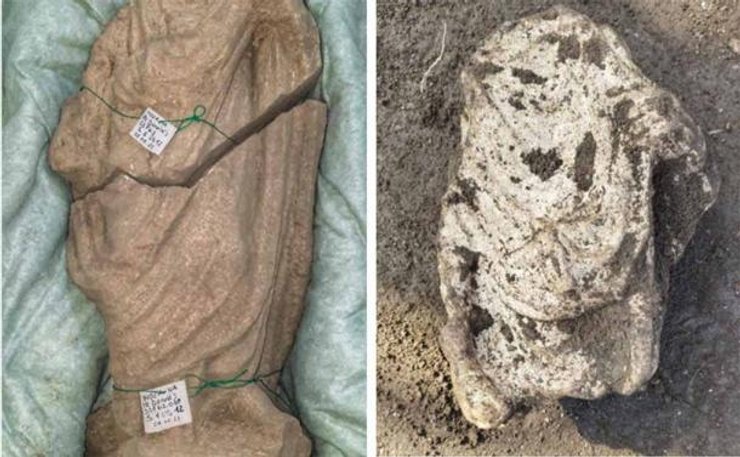 артефакт, раскопки, Неаполь, Италия, открытие, захоронение, производство, город, история, известь, Римская империя, богослужение, мрамор, известняк