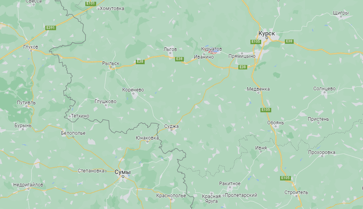 Курчатов розташований поруч із українським кордоном