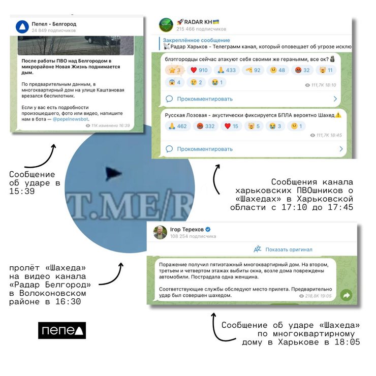 Удар РФ 5 листопада, Шахед, Бєлгород, вибух, дрон, соцмережі