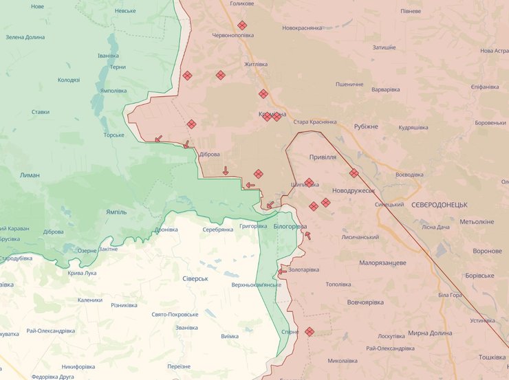 карта боев в Украине