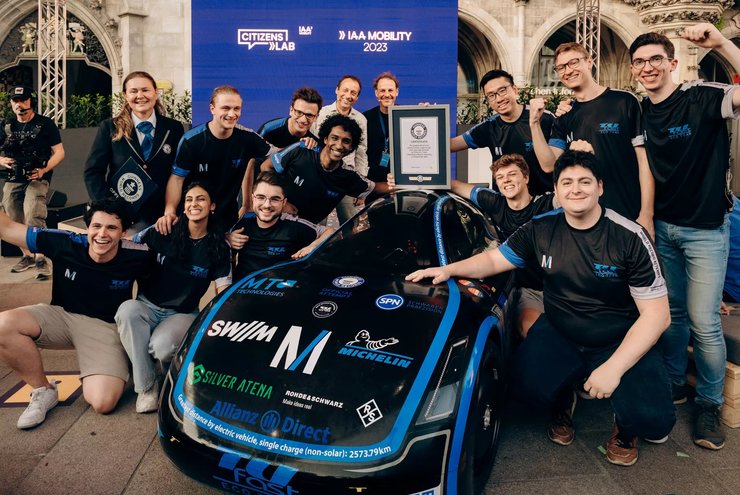 Электромобиль Muc022, запас хода электромобиля, мировой рекорд, рекорд запаса хода, рекордный электромобиль