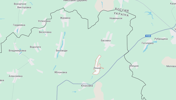 карта сумская область, локня, сумская область локня