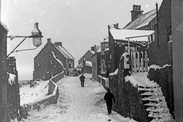 Один з шотландских портів взимку