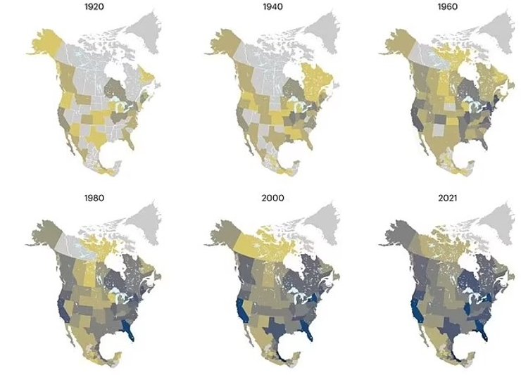 північна америка дощові черв'яки поширення
