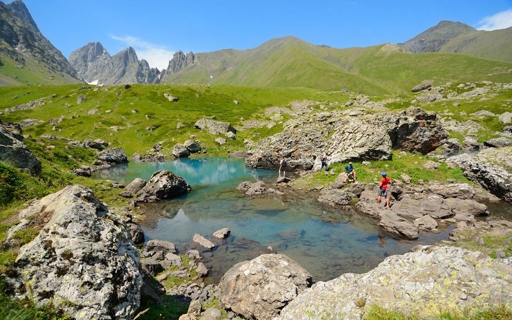 фото, Грузия, цветные озёра Абуделаури