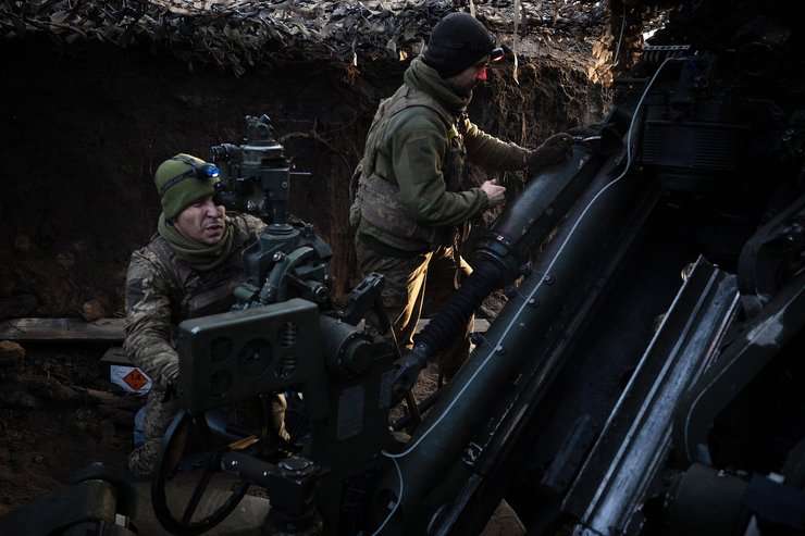Бойцы ВСУ на передовой