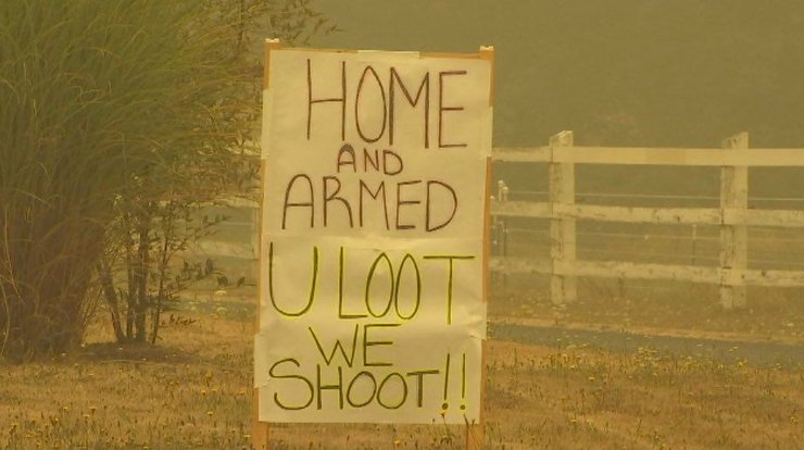 Надписи жителей Орегона для мародеров