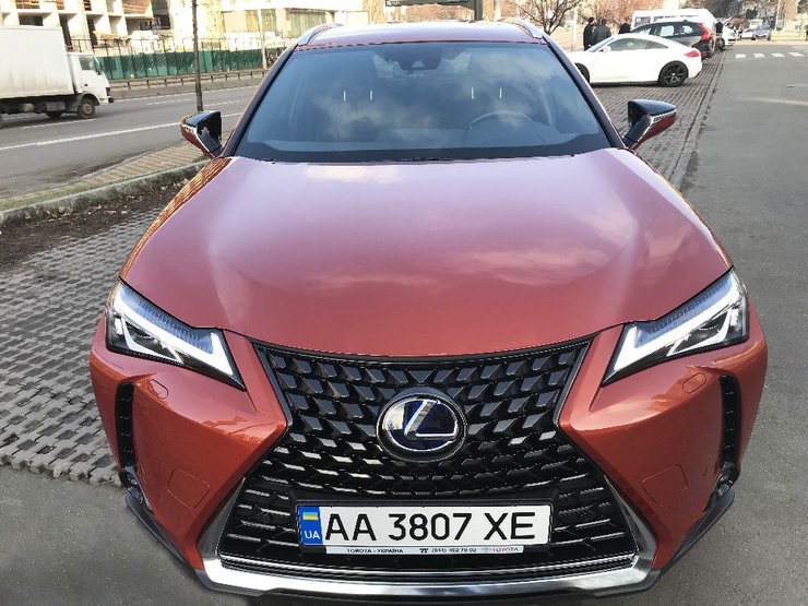 Lexus UX 250h, фото, тест-драйв, вид спереди