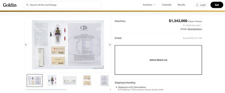Звездные войны, Боба Фетт, Boba Fett, аукцион