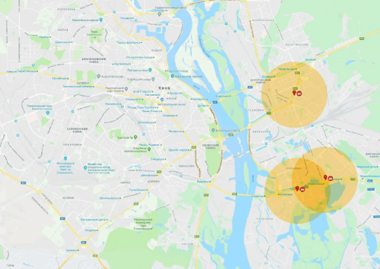 Карта доставки Mcdonalds, Mcdonalds, доставка Mcdonalds