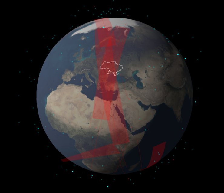 Россия активно использует спутниковую разведку на наблюдением за Украиной
