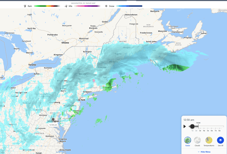 погода сша, снег в сша