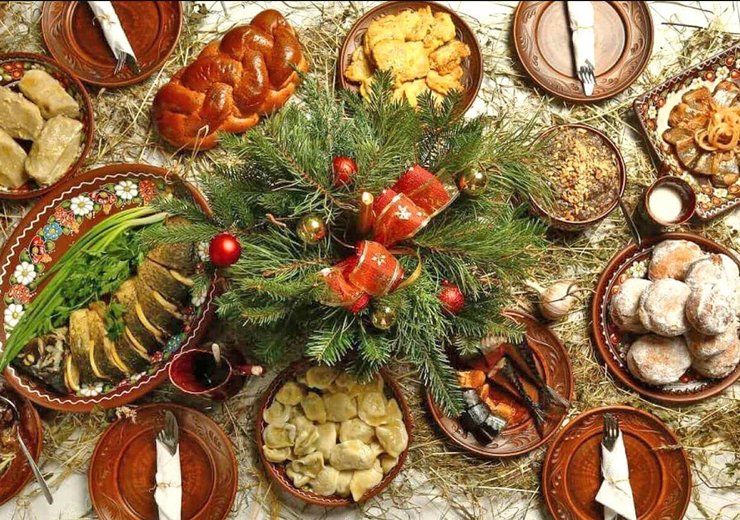 12 блюд на Рождество, рождественский стол, рыба на Сочельник